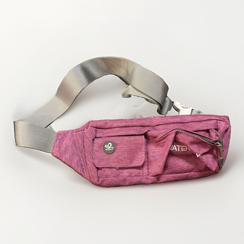 WATERfly Fanny Pack for Women Men Water Resistant Waist Pouch Slim Belt Purple